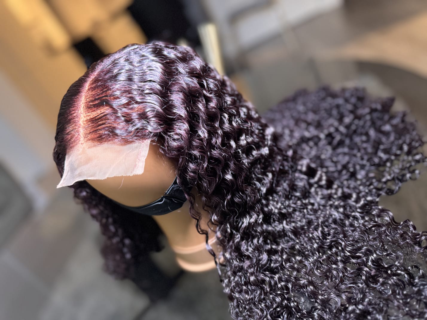 Wig DiDi — Burgundy Luxury Curls (5×5 Closure) - Image 2