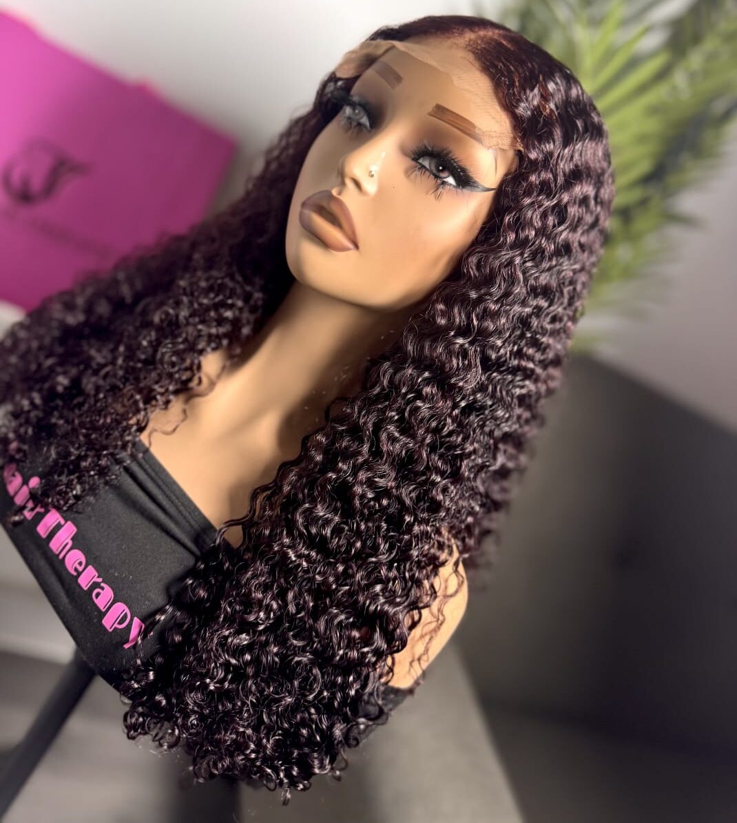 Wig DiDi — Burgundy Luxury Curls (5×5 Closure)