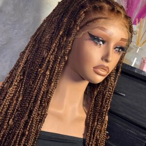 32” distressed braids on 13x4 HD lace.