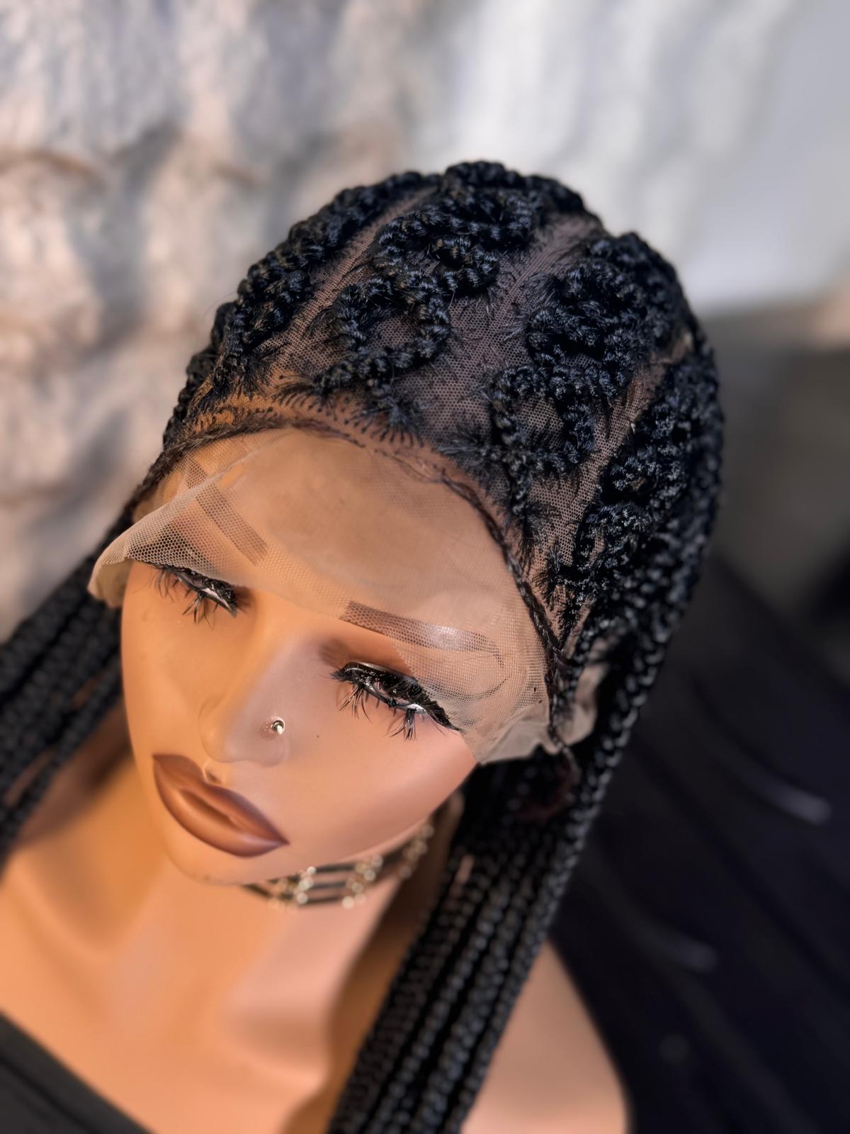 Full Lace Ghana Weaving Braided Wig
