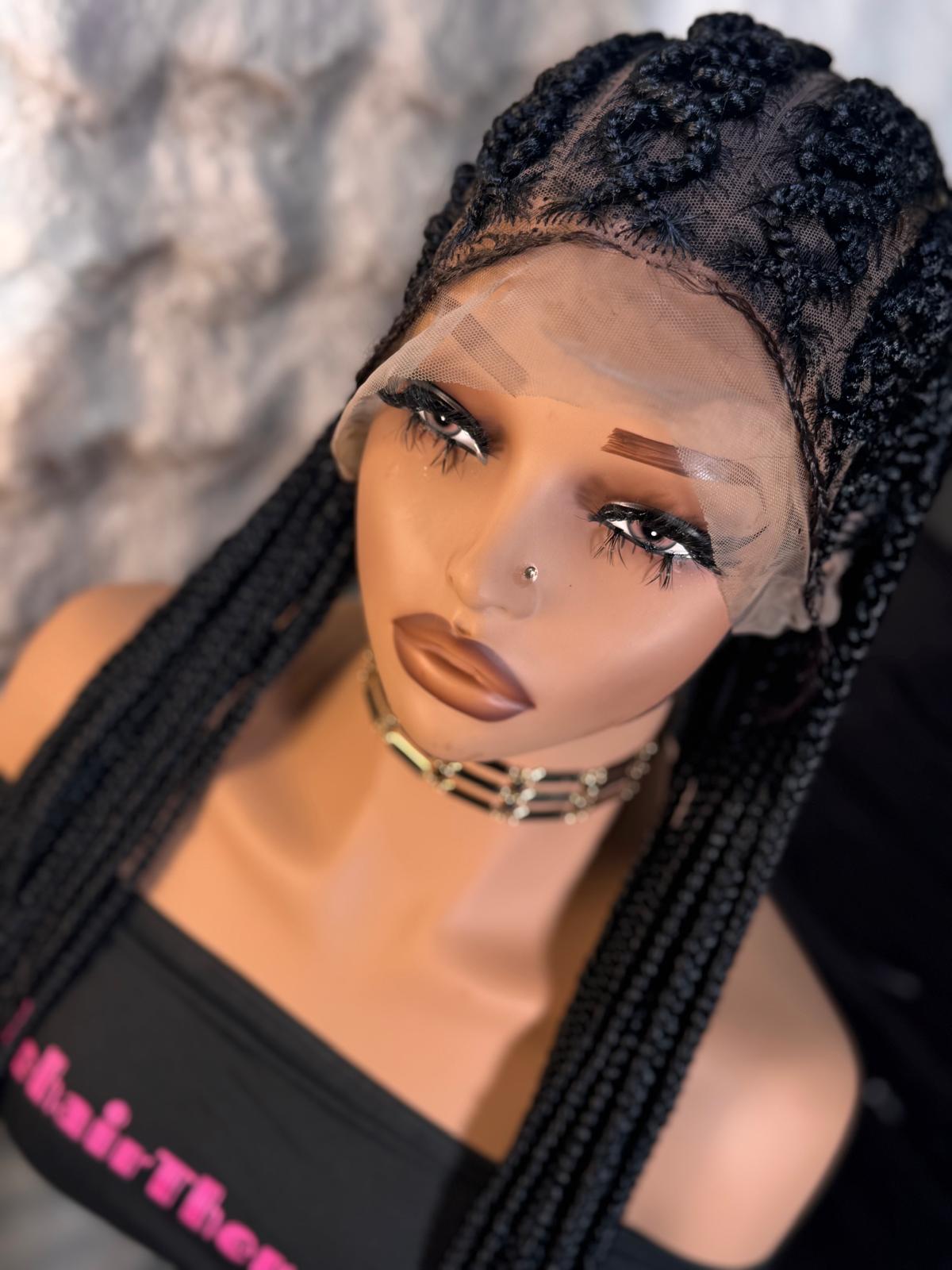 Full Lace Ghana Weaving Braided Wig - Image 2
