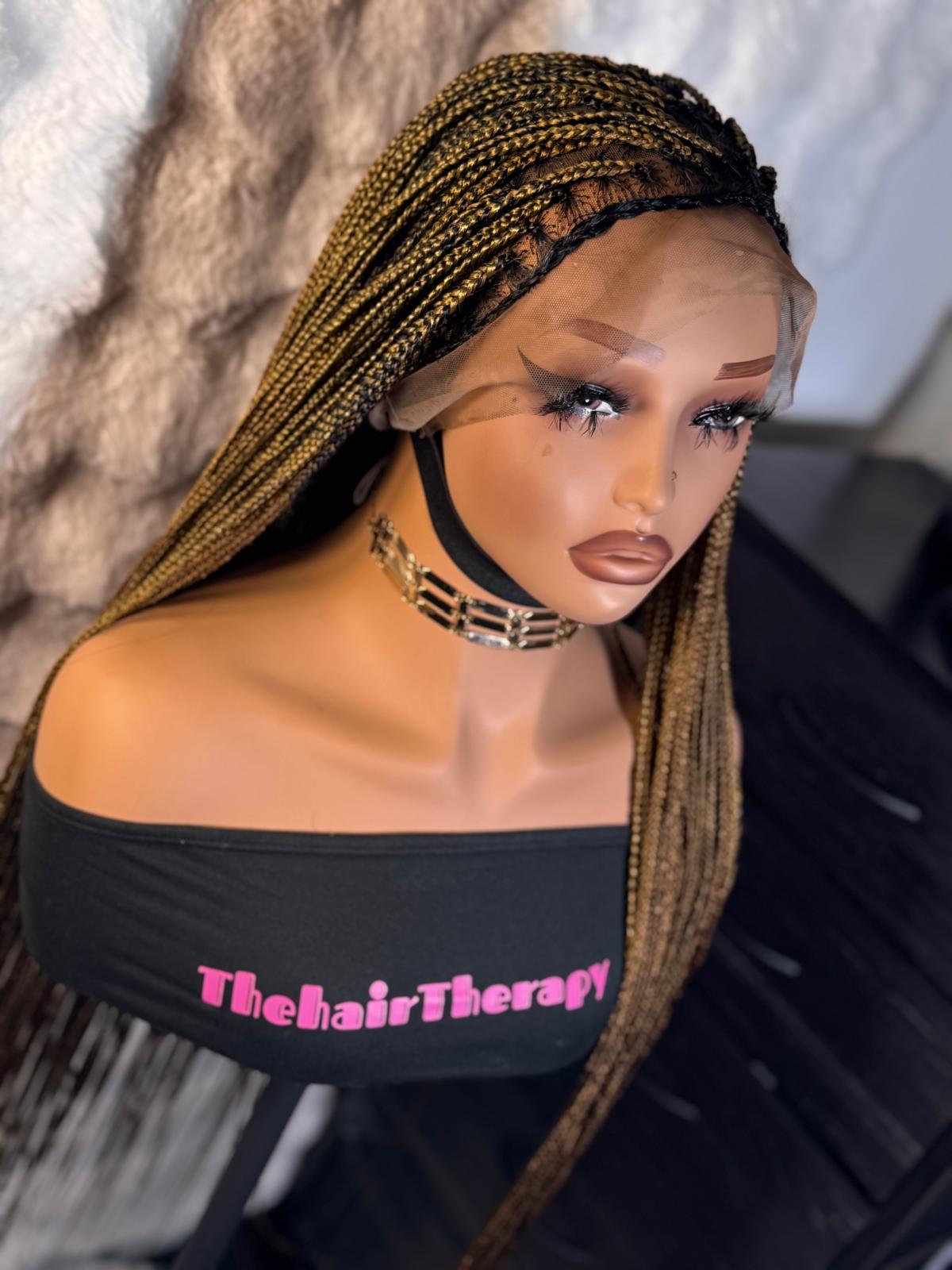 full lace bone straight braided wig - Image 3