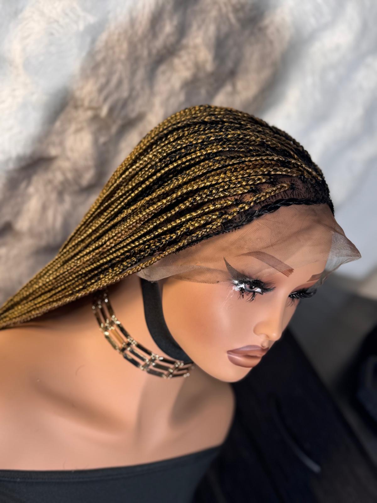 full lace bone straight braided wig