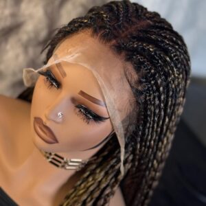 30”inches loose braids with 13x4 swiss lace frontal