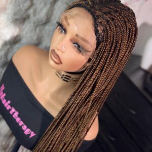 Full lace bone straight braided wig
