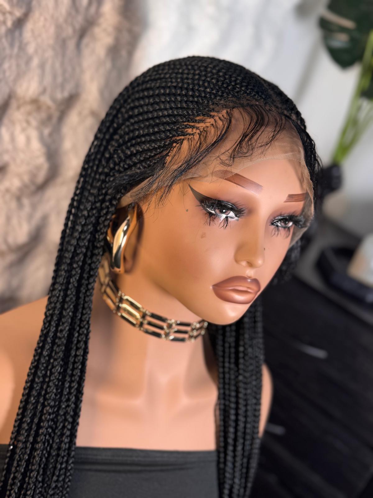 Full lace ghana weaving braided wig