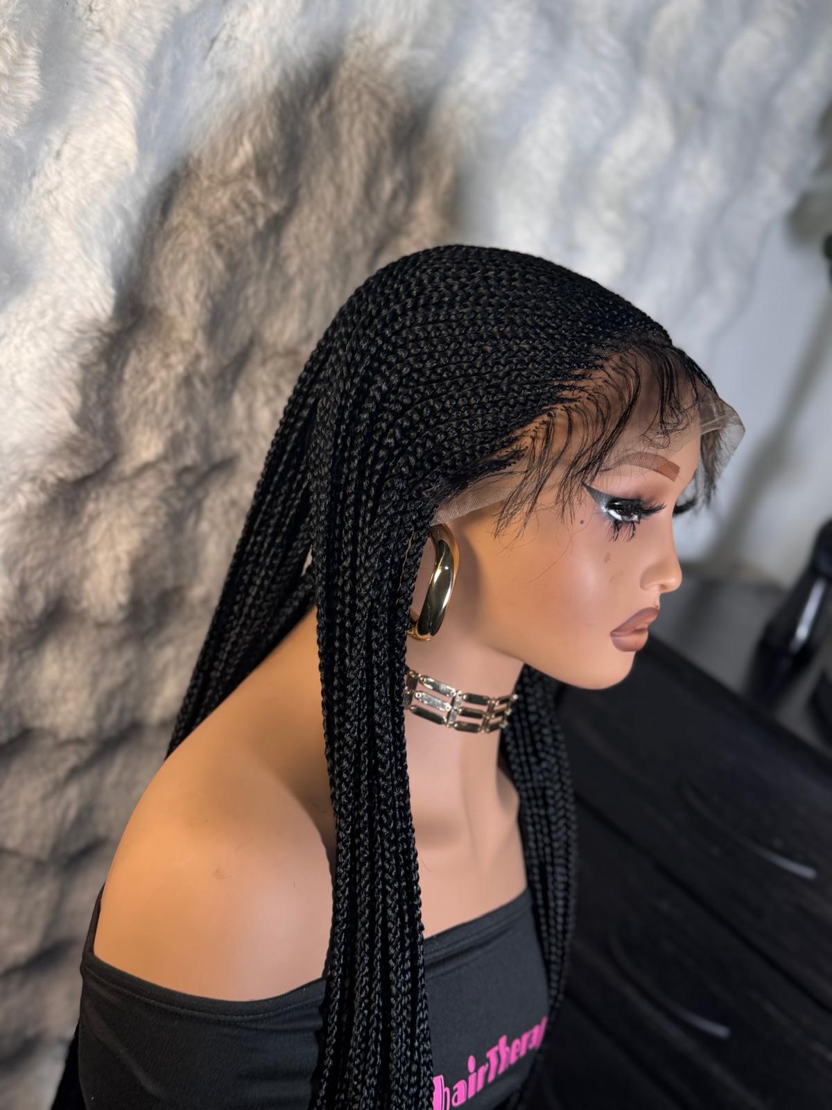 Full lace ghana weaving braided wig - Image 3