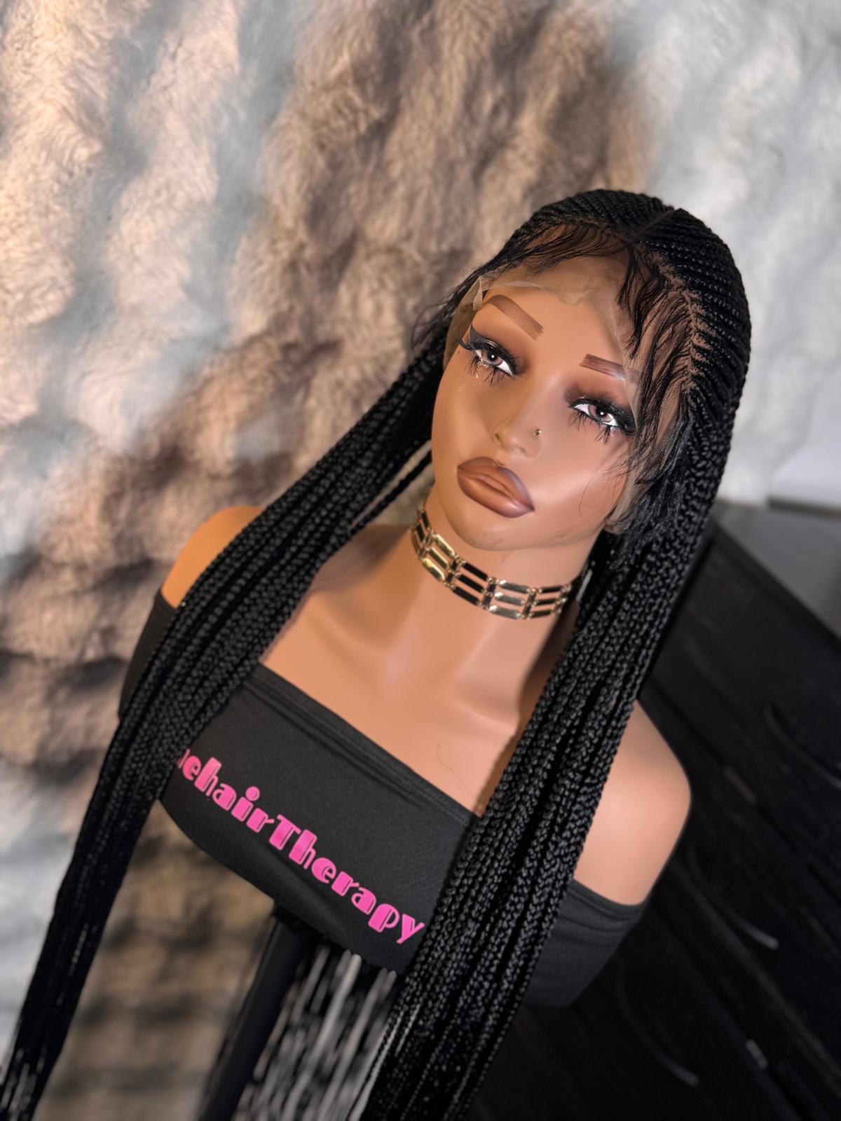 Full lace ghana weaving braided wig - Image 2